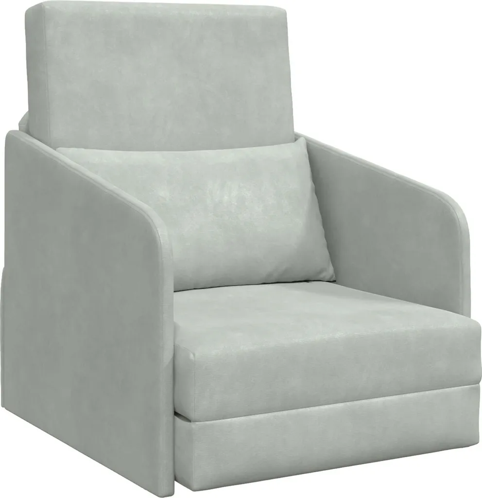 Lit d'appoint pliant pour studio gris clair 65 cm fauteuil convertible