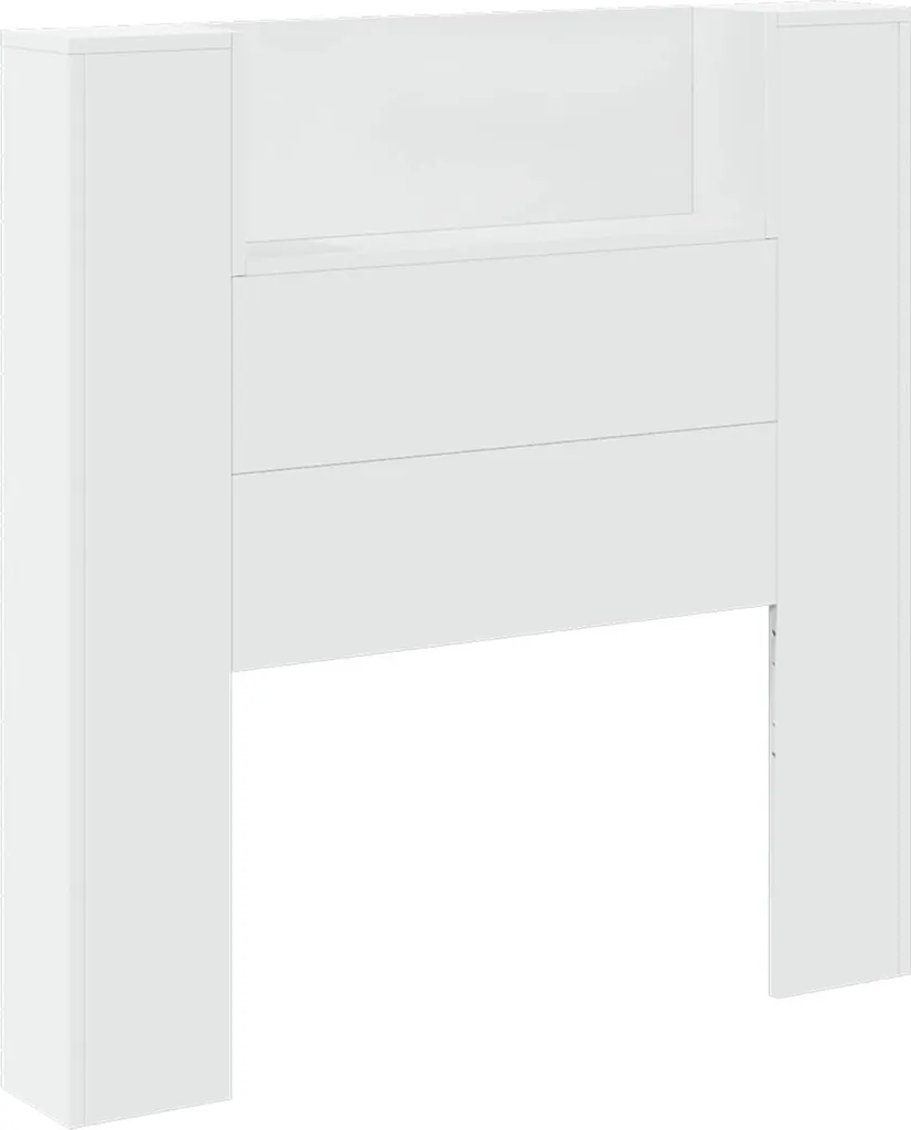 Occasione! Testiera Letto Bianco 100 cm con Scaffali Salvaspazio
