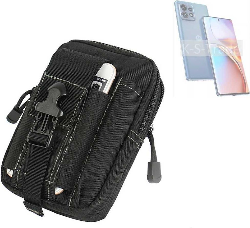 K-S-Trade Gürtel Tasche kompatibel mit Motorola Edge 40 Pro Gürteltasche Holster Schutz Hülle Handy Hülle Smartphone outdoor Handy-Hülle schwarz
