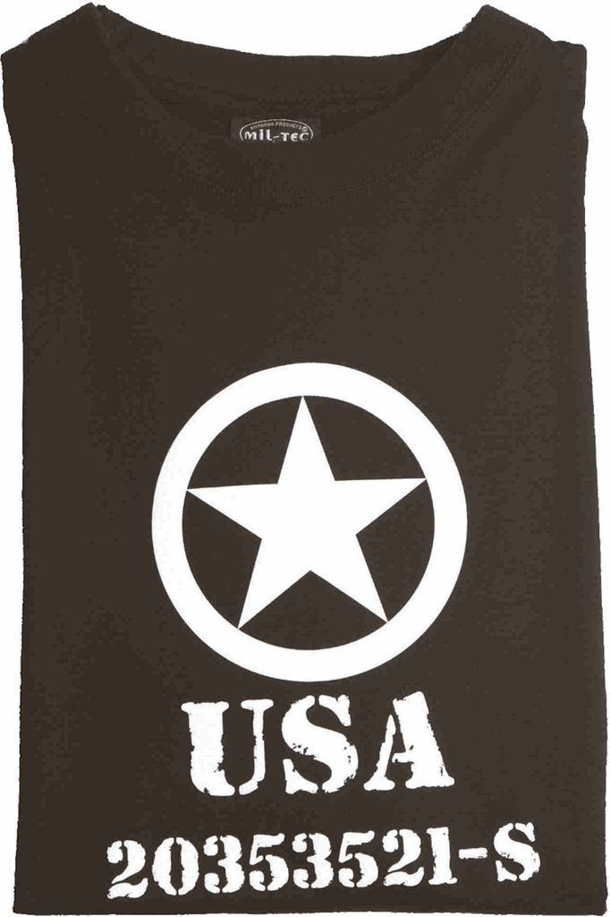 Mil-Tec T-SHIRT M.DRUCK ALLIED STAR SCHWARZ XXL