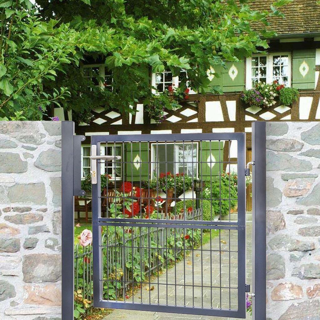 Fiqops Gartentor Gartentore Zauntür Hoftor Gartenpforte 100 Produktbild 5