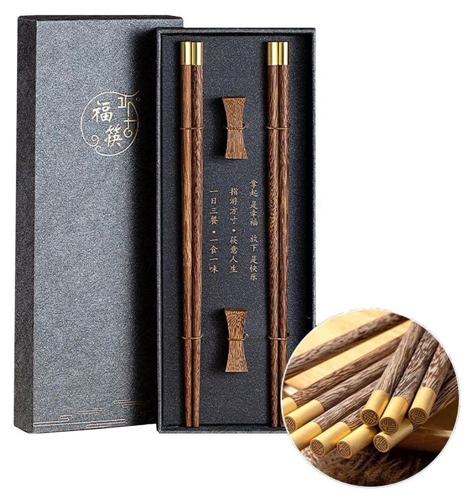 Elegantes Premium-Geschenkset mit Essstäbchen und Produktbild 