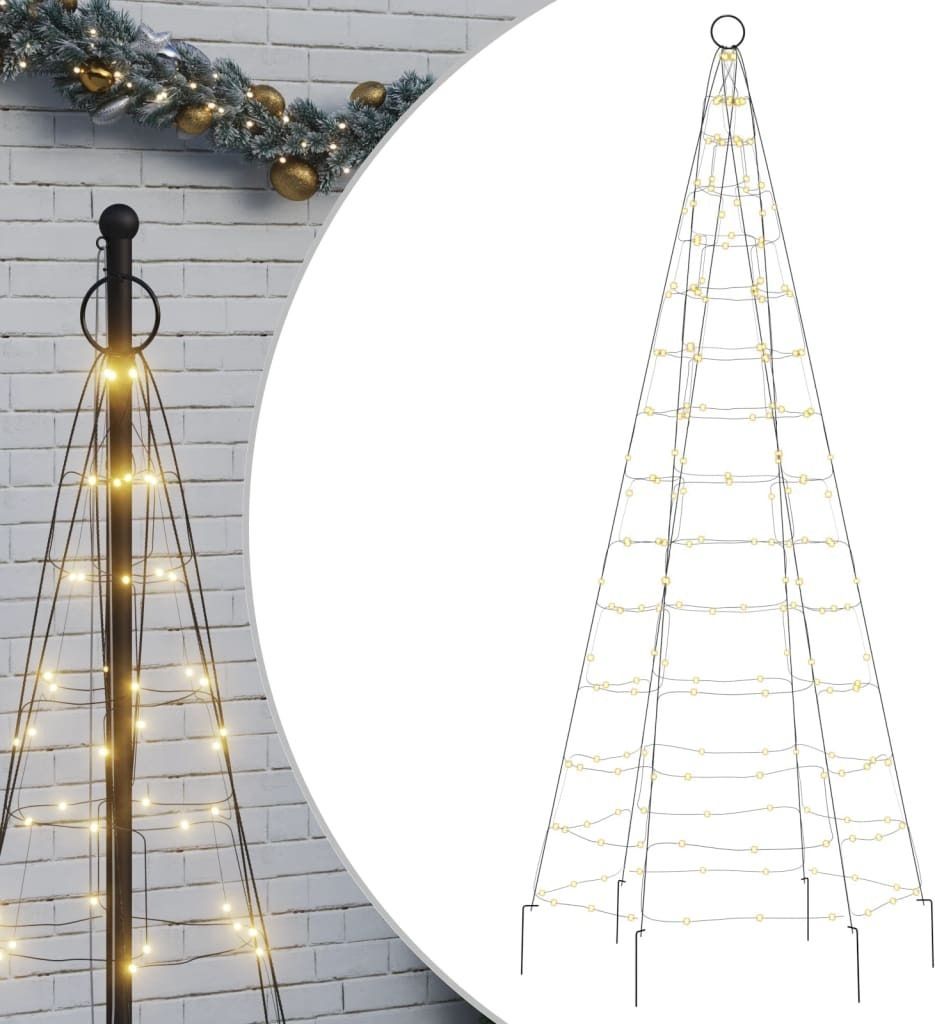 LED-Weihnachtsbaum für Fahnenmast 200 LEDs Warmweiß 180 cm