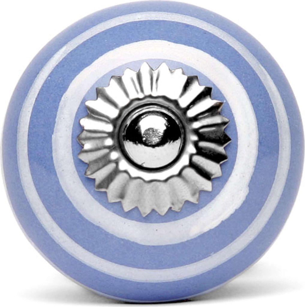 Knauf Streifen flieder/weiß