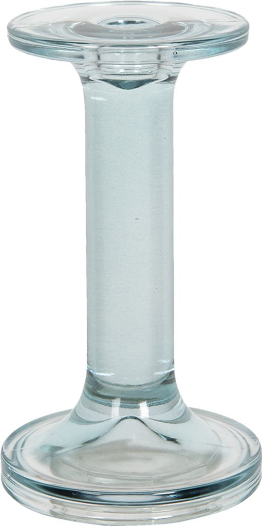 Clayre & Eef Kerzenständer Ø 9x16 cm Blau Glas
