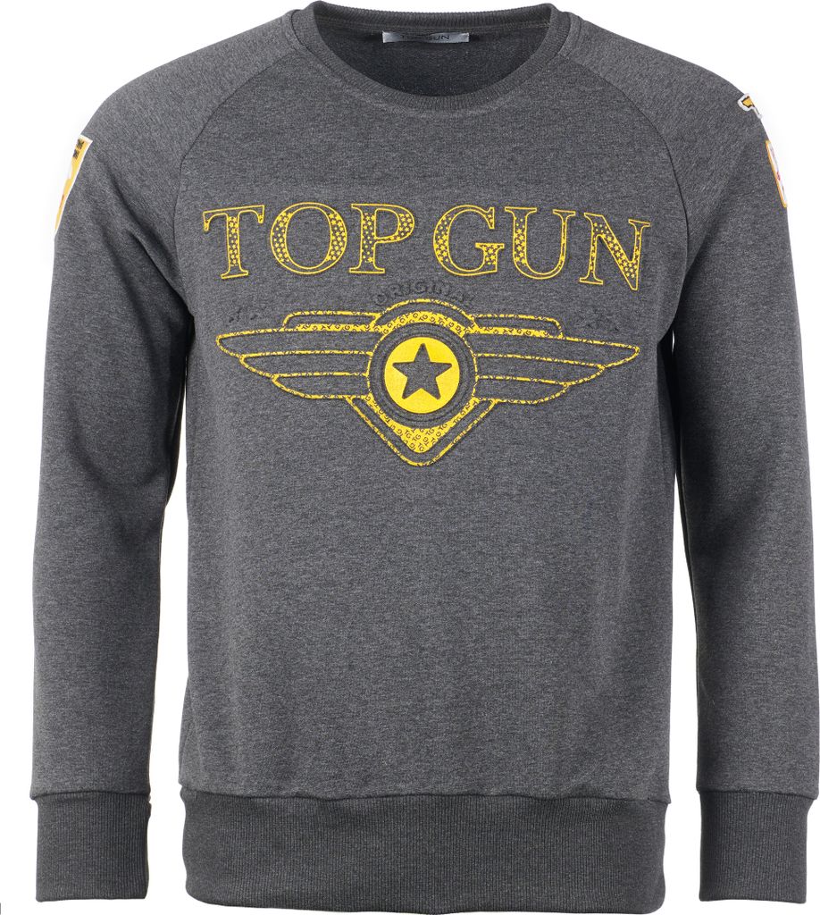 Top Gun Sweatshirt Dell TG20193011 Herren anthracite L