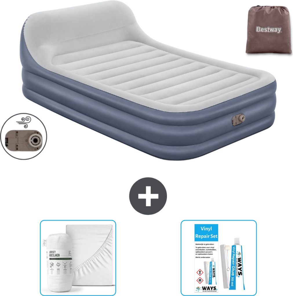 Bestway Luftmatratze - 2-Personen - 152 x 226 x 46 cm - Grau - Inklusive Zubehör