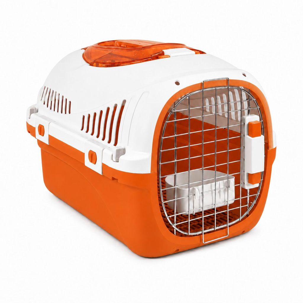 SNOEKIE Katzen Transportbox mit 2 Öffnungen, 49,5 × 32 × Produktbild  KI-generiertes Bild
