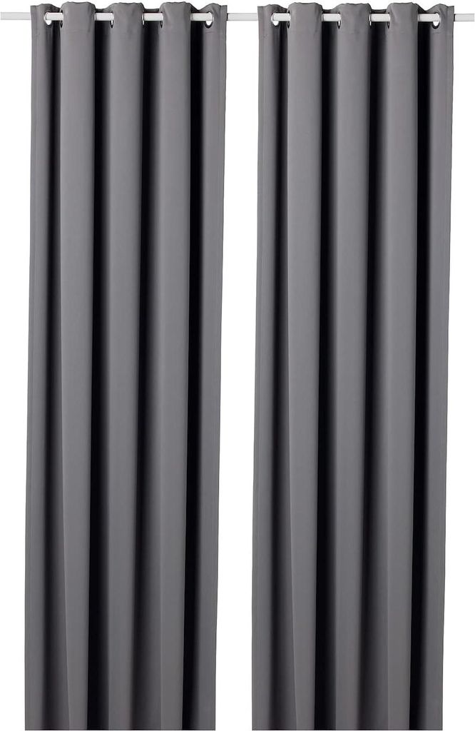 Evila Originals, Halkali 250 - Anthracite, Vorhang (2 Stück), Anthrazit, 100 % POLYESTER, 145 x 250 cm