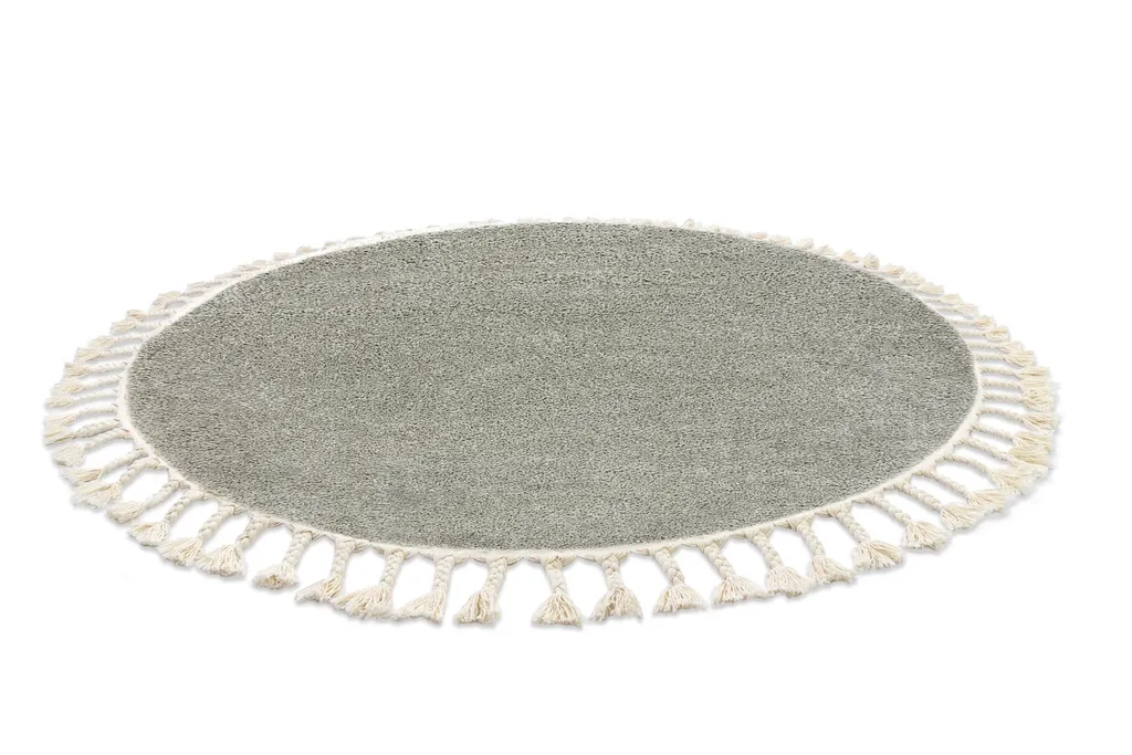 Tapis de Salon Rond 120cm Vert - Style Berbère Marocain pour Chambre