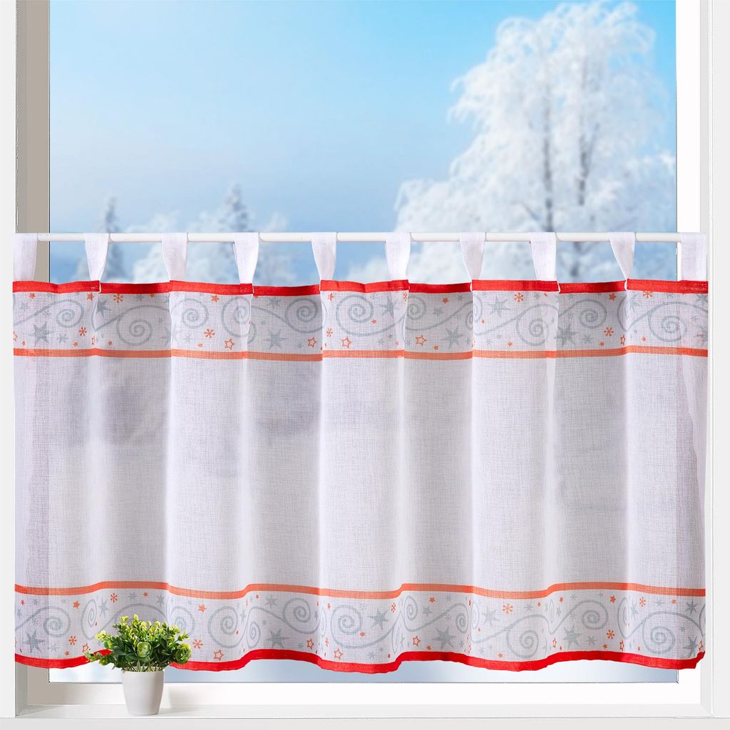 heimtexland ® Scheibengardine Winter Fensterdekoration Produktbild 