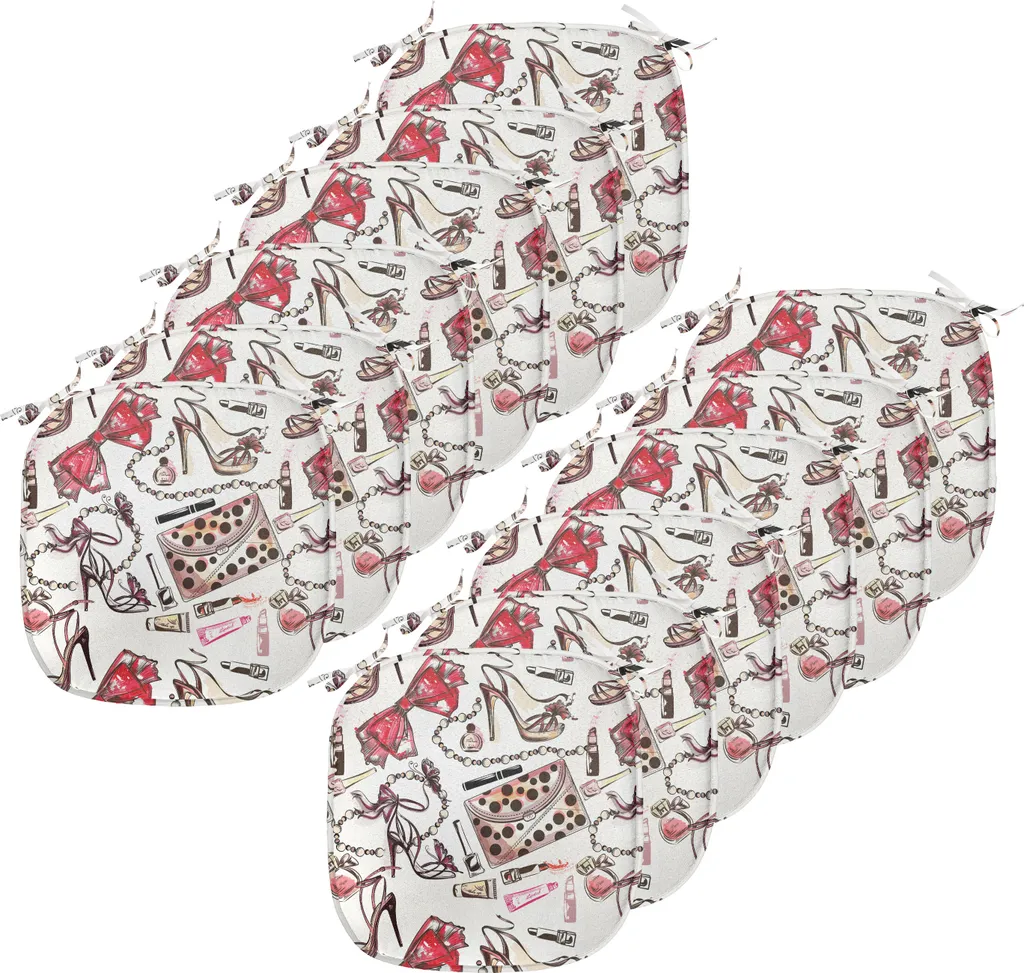 Coussin de Chaise Imperméable avec Sangles 40x40 cm Lot de 12 ABAKUHAUS