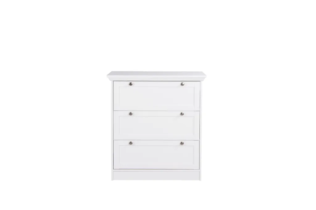 Commode blanche Intertrade S 001597 - Rangement bois robuste et épuré