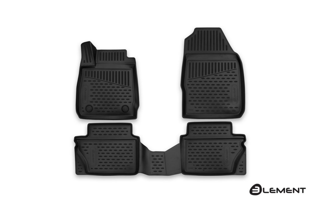 ELEMENT Gummi-Fussmatten 3D kompatible mit FORD Fiesta, 2015->, 4 tlg.