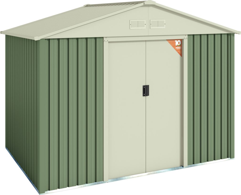 Metallisches Gartenhaus 4,72 m² Gavle – Doppeltür-Schiebetür - Belüftungsgitter - Außenhäuschen - Lager- und Aufbewahrungsschuppen