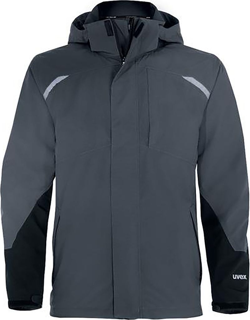 Uvex 8874412, Jacke, Mann, Schwarz, Grau, XL, 4 Taschen, Produktbild 