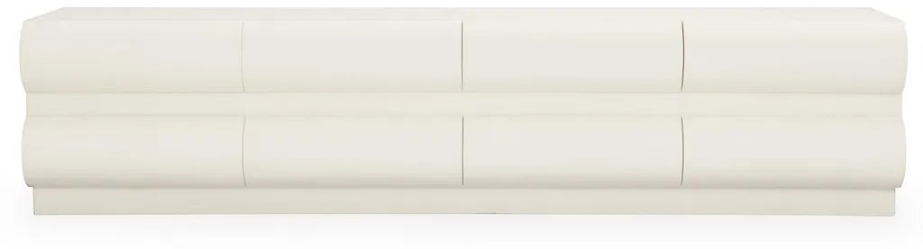 Grand meuble télé 8 tiroirs 180cm pour salon design - Couleur Crème