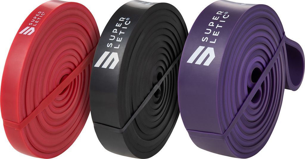 SUPERLETIC Powerbands, Widerstands-Fitness-Bänder, Pullup Produktbild 