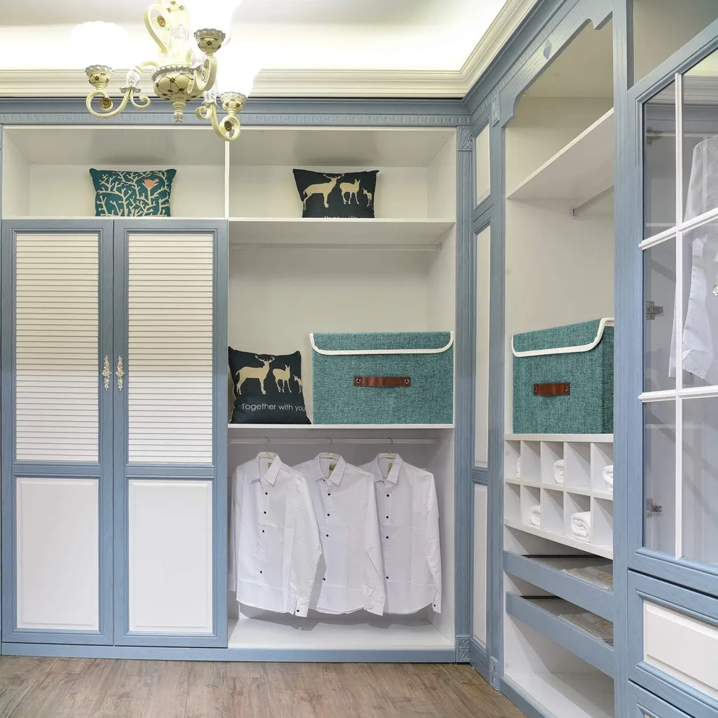 Rangement dressing et bureau : 2 boîtes pliables Aqua Deep 38x25x25 cm - 4