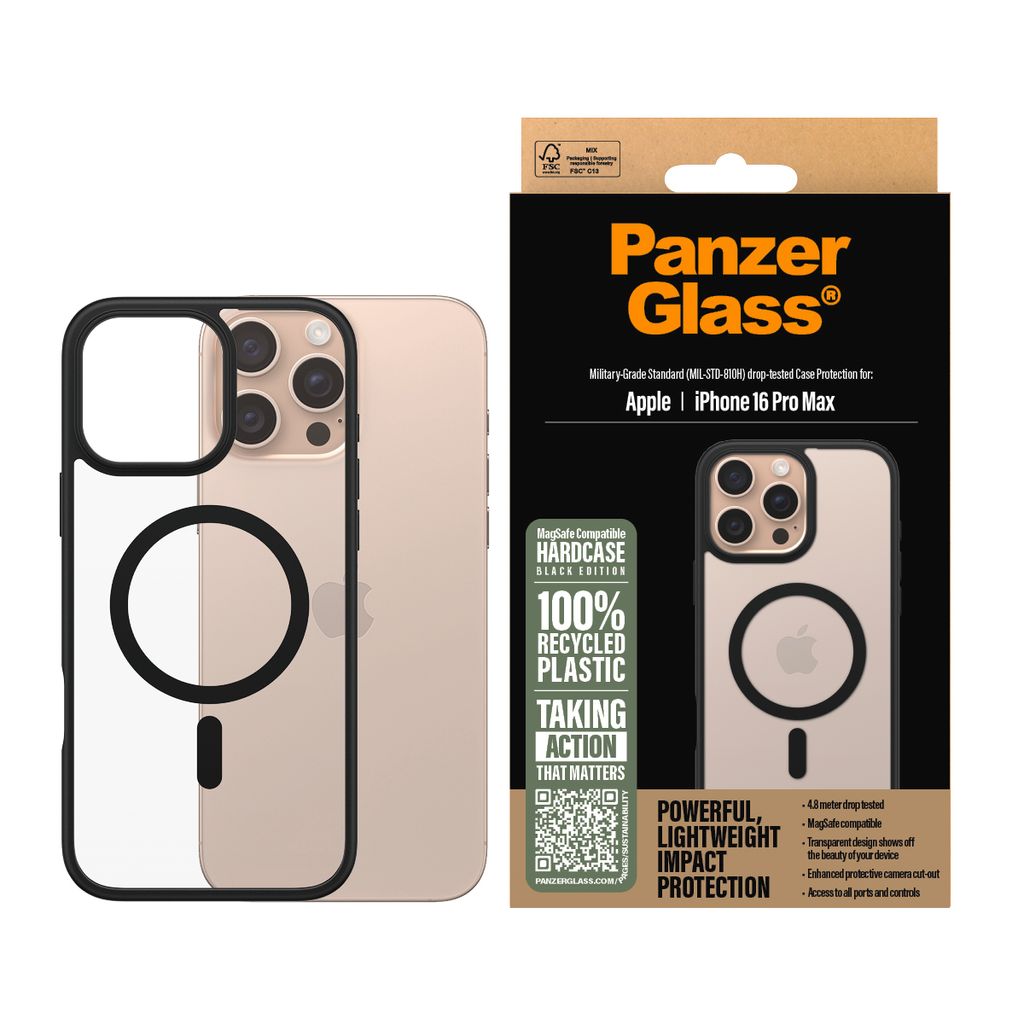 PanzerGlass HardCase Black MagSAFE iPhone 16 Pro Max