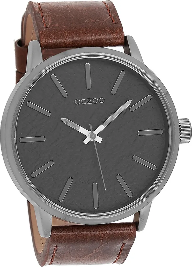 Montre bracelet marron femme Oozoo en cuir véritable montre chic