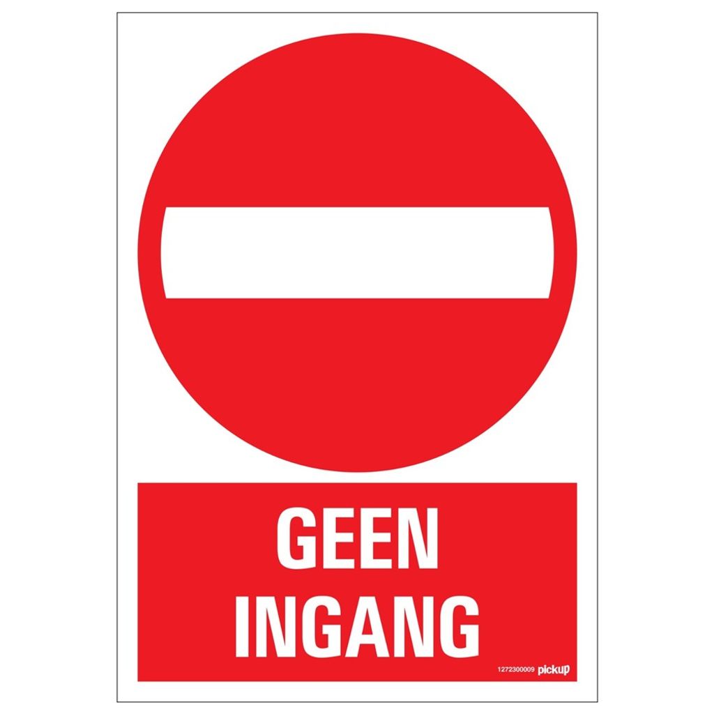 Pickup Combi Schild 23x33 cm No Entry
