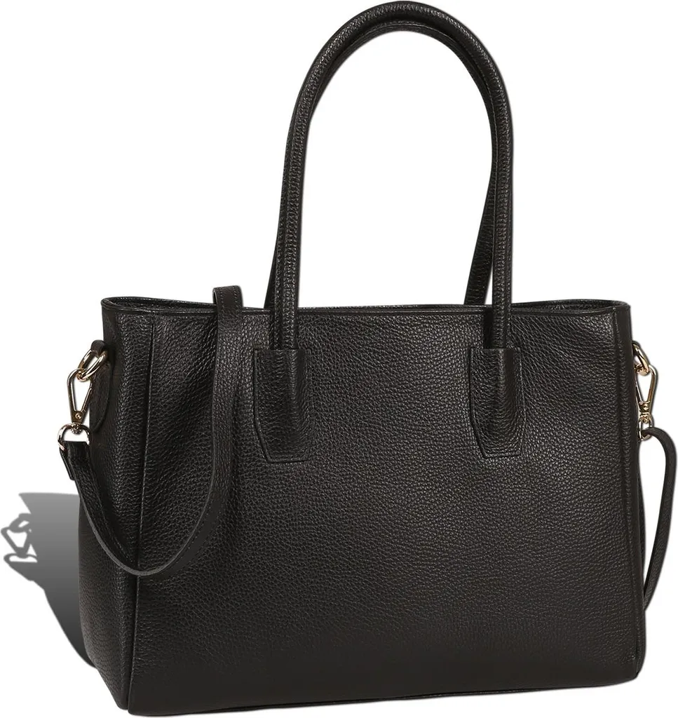 Sac à main noir Toscanto 35 cm - Grand format avec finitions premium