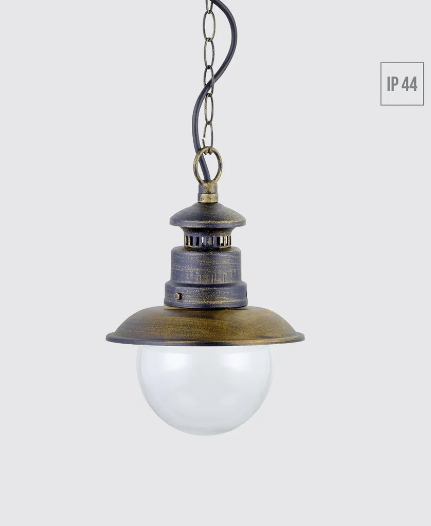 Suspension Métal Noir Antique IP44 LIMASSOL - Éclairage Variable E27 215mm