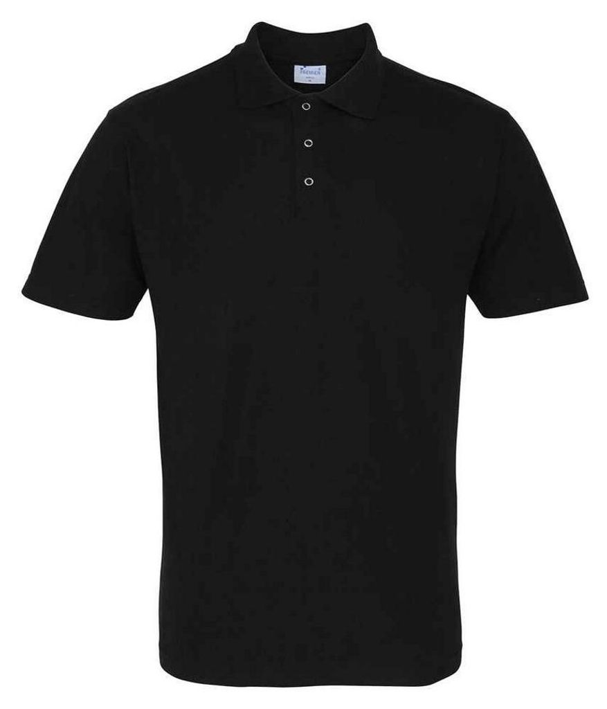 Premier - Poloshirt Druckknopf für Herren - Arbeit LT2936 (M) (Schwarz)