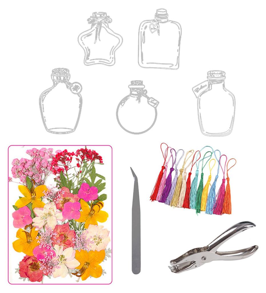 20 Stück DIY Transparente Lesezeichen aus getrockneten Blumen, Handgefertigtes Set zum Basteln von Lesezeichen aus gepressten Blumen für Frauen |