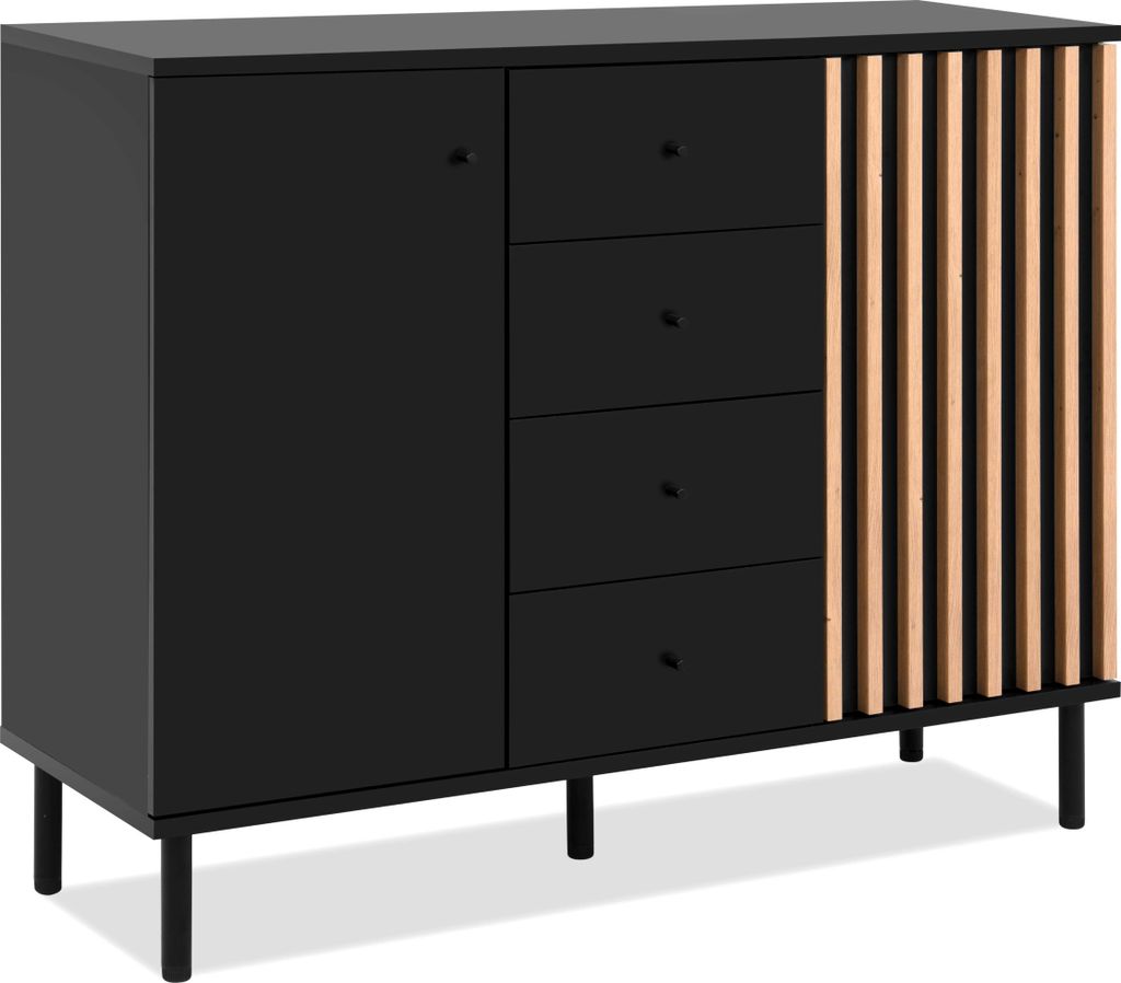 Sideboard Manet - 118x40x90cm - 2 Türen und 4 Schubladen - Produktbild 