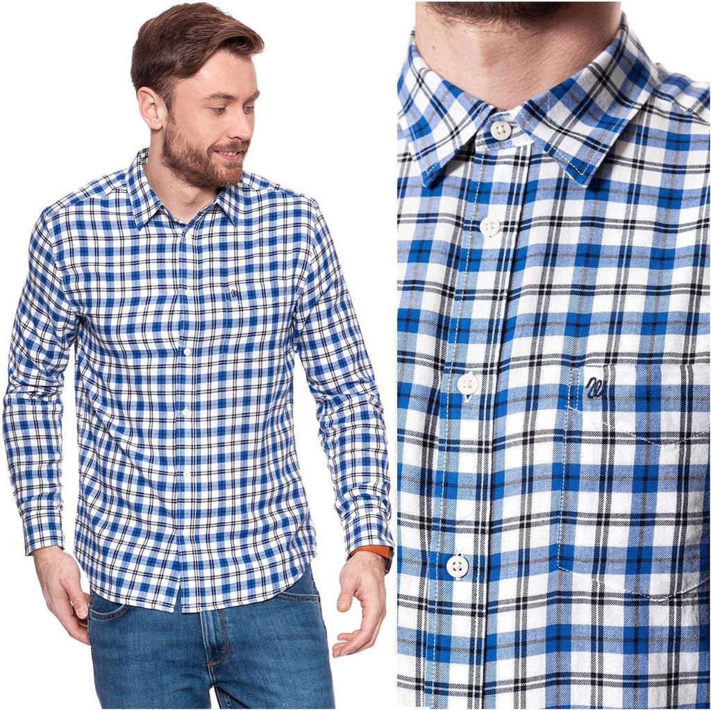 Hemd Wrangler L/S 1 Punkt Hemd Hemd Wrangler Blau W5760ml05