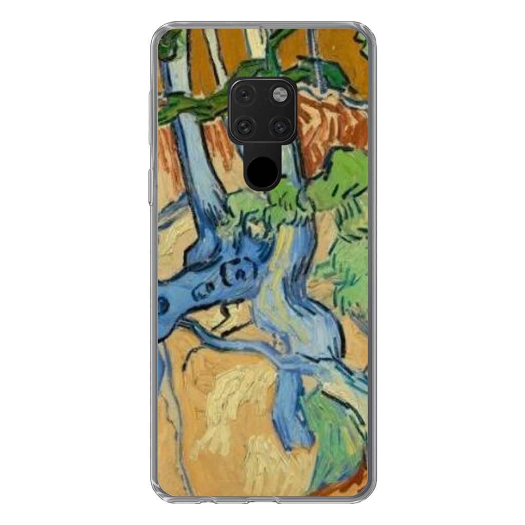 MuchoWow Handyhülle Schutzhülle Hülle für Huawei P40 Lite Baumwurzeln - Vincent van Gogh Silikon Softcase Handy Hülle - Handy