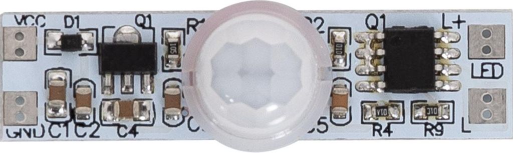 Bewegungsmelder PIR Mini 180o 12/24V Weiß
