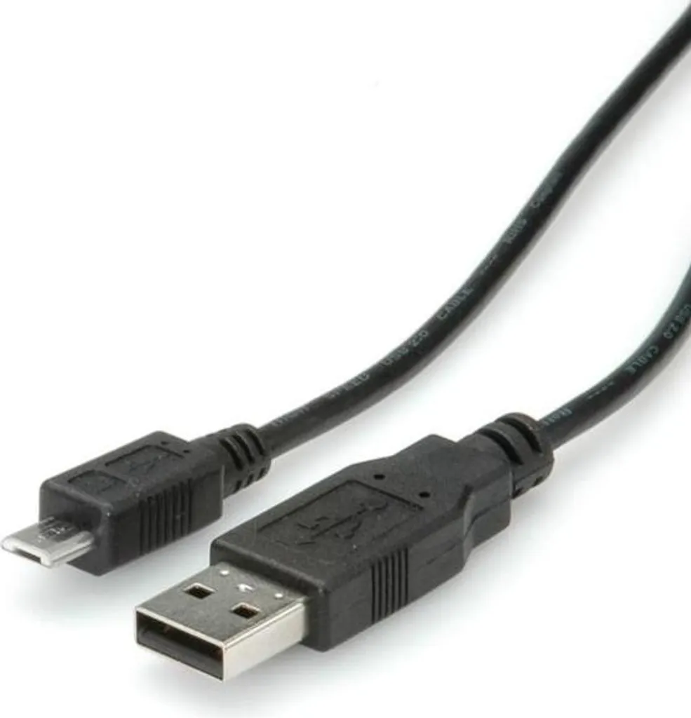 ROLINE 11.02.8754 Cavo Micro USB 0,8m: Qualità Tedesca per Ricarica e Dati