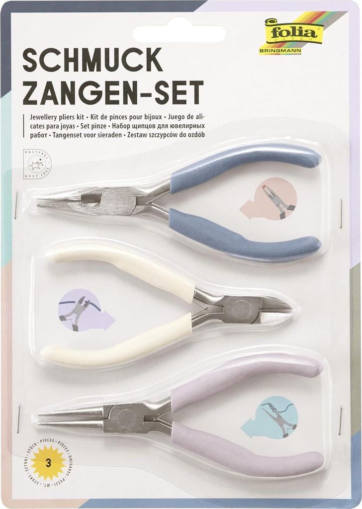 folia 23005 - Schmuckzangen Set, 3 teilig, Kombizange, Produktbild 