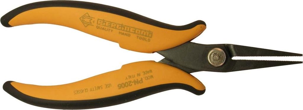 Spitz-Sicherungsringzange, 160 mm, gezahnte Backen