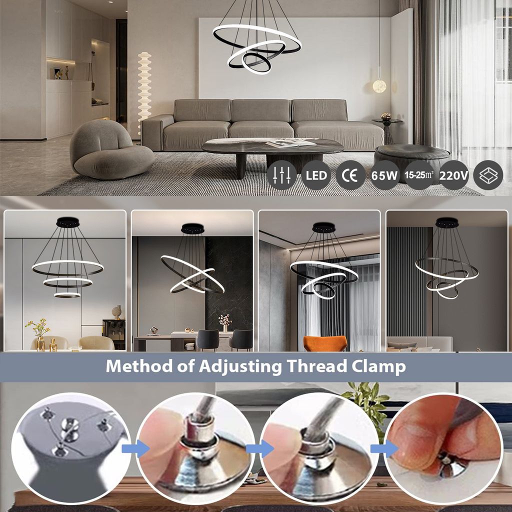 Pendelleuchte LED Hängelampe Esstisch,65W LED Hängeleuchte Produktbild 9