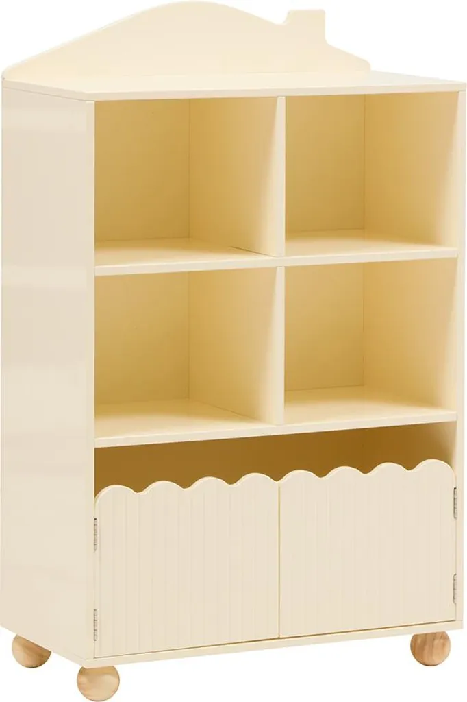 Bibliothèque Elina 5 casiers coloris Beige Eazy Living au design épuré