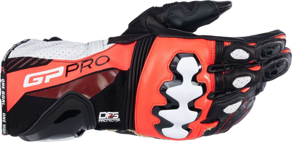 Alpinestars GP Pro R4 perforierte Motorrad Handschuhe, schwarz/rot, M