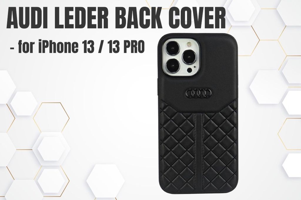 Audi Genuine Leather iPhone 13 Pro / 13 6.1" czarny/czarny Zdjęcie produktu 