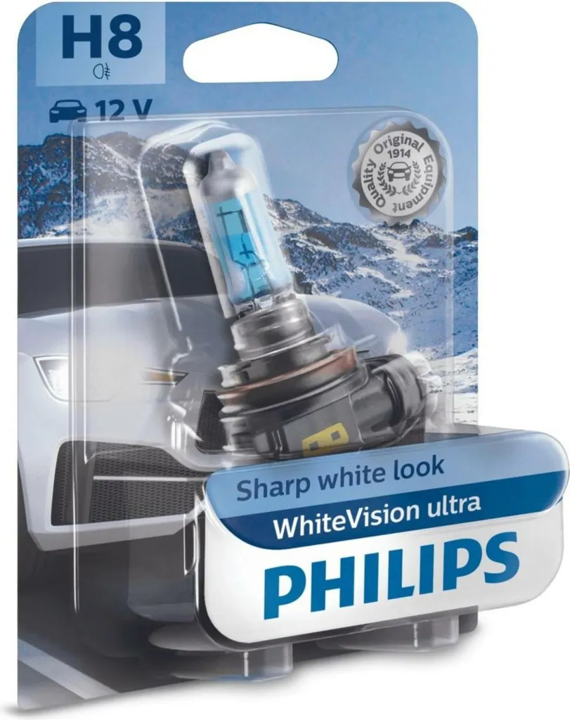 Philips H8 35W WhiteVision Ultra: L'Upgrade Alogeno Definitivo 3800K