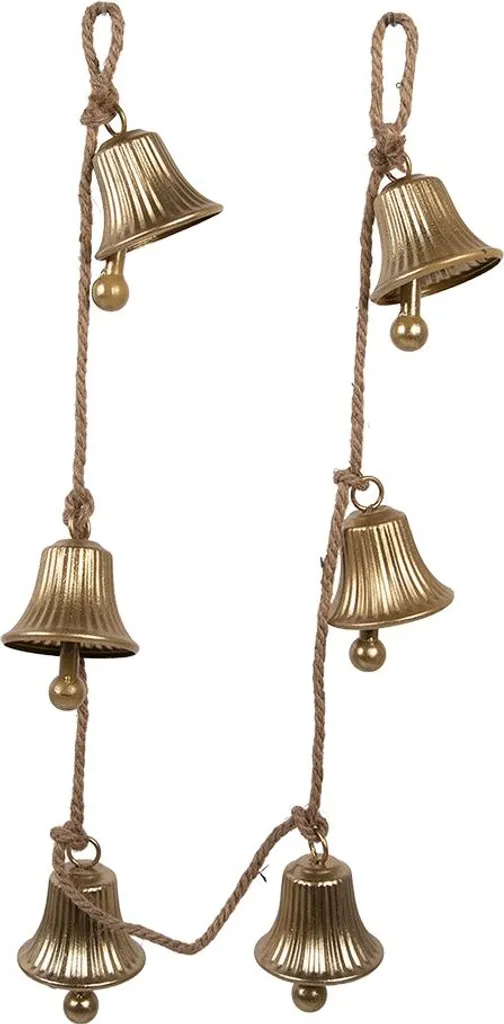Sonnette Décorative Suspendue Dorée 135 cm pour Déco Intérieure Chic - 3