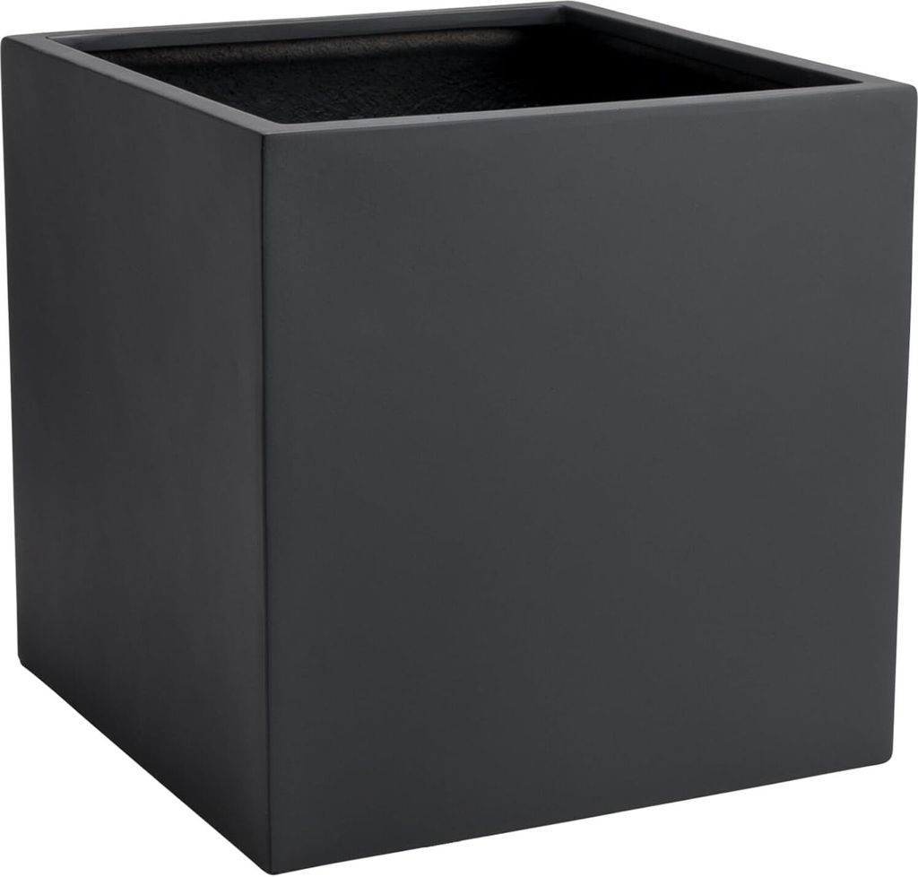 Vaso da fiori BLOCK in fibra di vetro, antracite, 50x50x50 Immagine del prodotto 