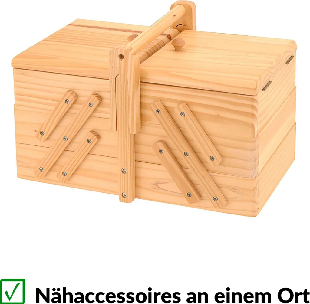 Boîte en bois 5 compartiments robuste avec poignée ergonomique - 12