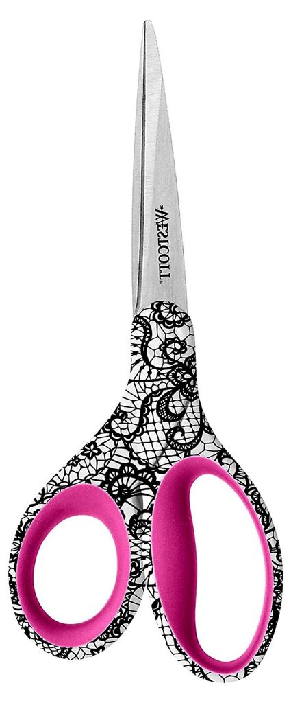 Schere mit Spitzenmuster, 20,3 cm, mehrfarbig