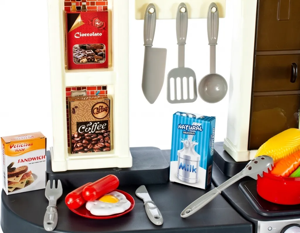 Cuisine enfant XXL interactive avec plaques de cuisson et évier intégré - 9