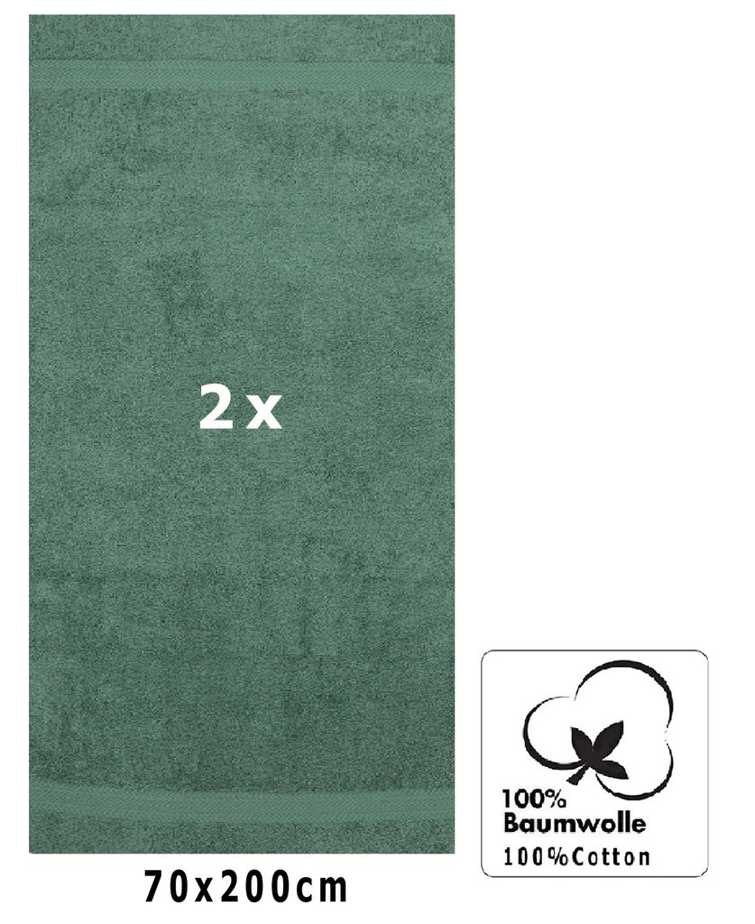 Betz 2 Asciugamani Da Sauna XXL Gold 70x200 Cm – 600 G/m², Cotone Antracite, Morbido, Assorbente, Lavabile A 60°C, Adatti All'asciugatrice