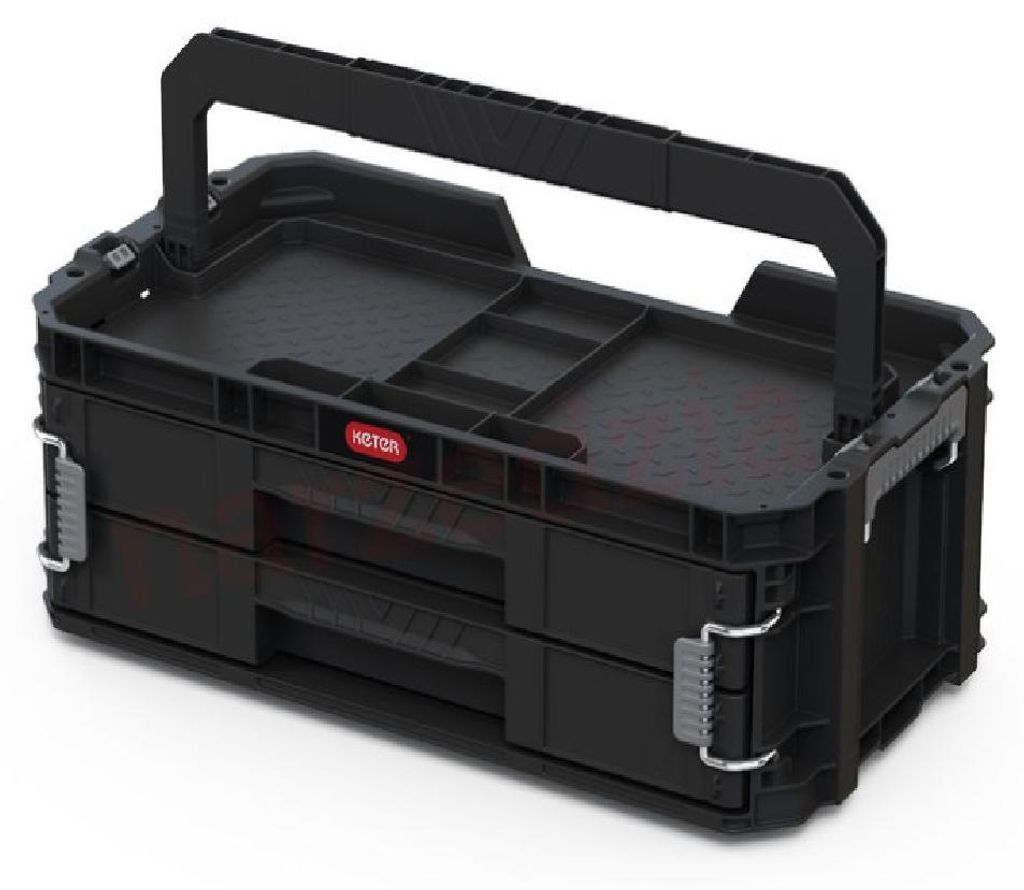 KETER Connect opbergkoffer met 2 lades, model 17208564 Productafbeelding 