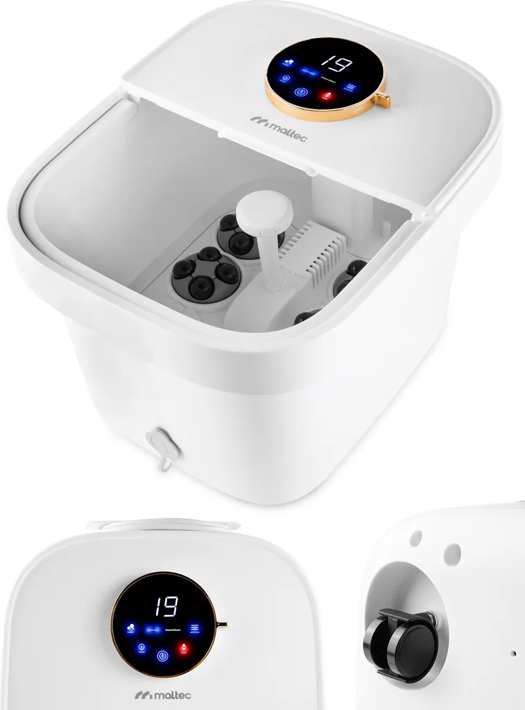 Appareil d'hydromassage des pieds avec écran LED et massage à bulles